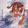 Asian Tiger Art - This Painting shows the king of all animals in Chinese culture