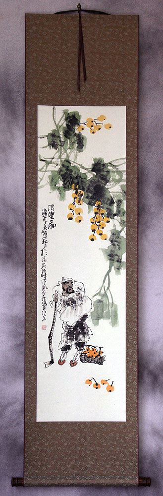 Loquat Man - Wall Scroll