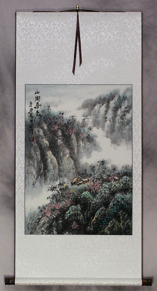 Colors of Spring at Mountain Village - Landscape Wall Scroll