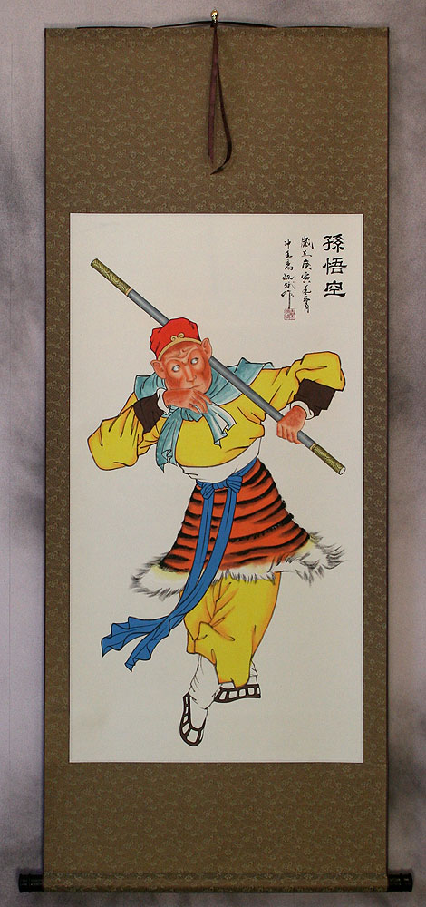 Immortal Monkey King - Warrior Wall Scroll