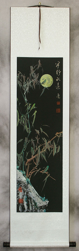 Bamboo and  Moon - Chinese Scroll
