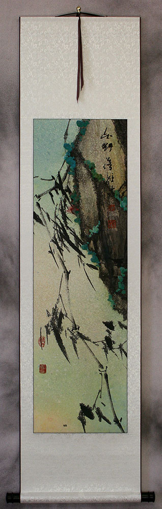 Abstract Chinese Bamboo Wall Scroll