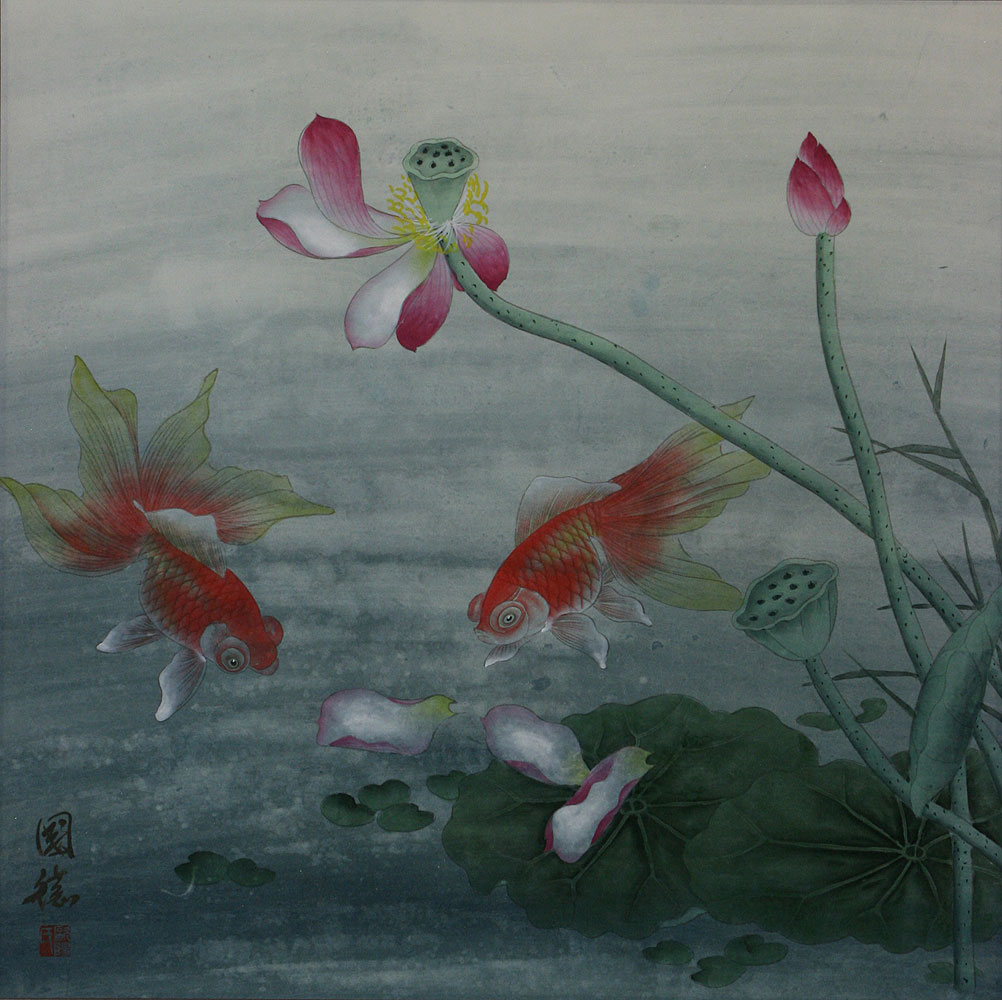 Chinese Gold Fish Painting