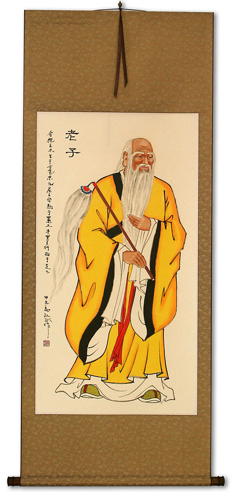 Ancient Lao Tzu Philosopher Wall Scroll