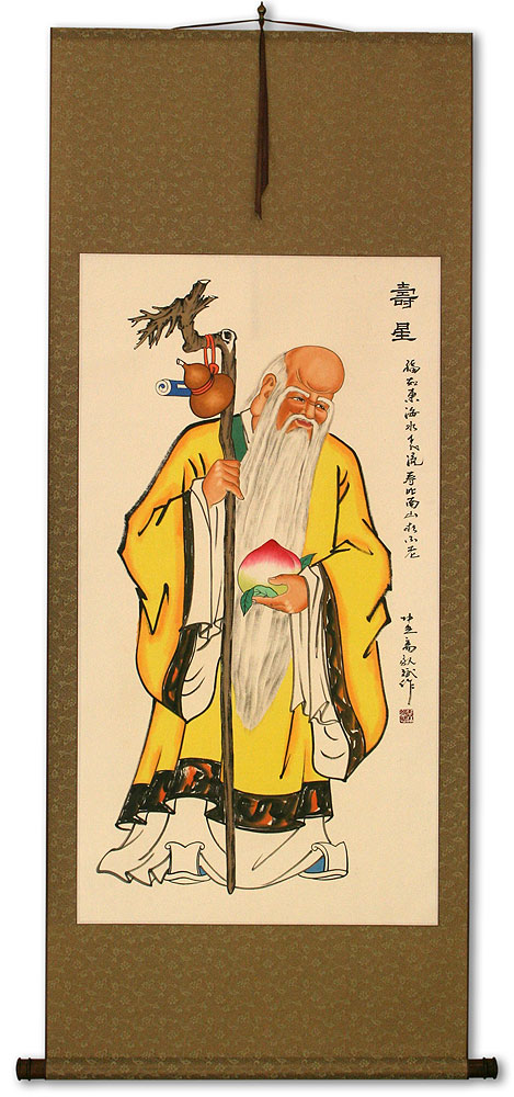 Longevity Saint Chinese Scroll