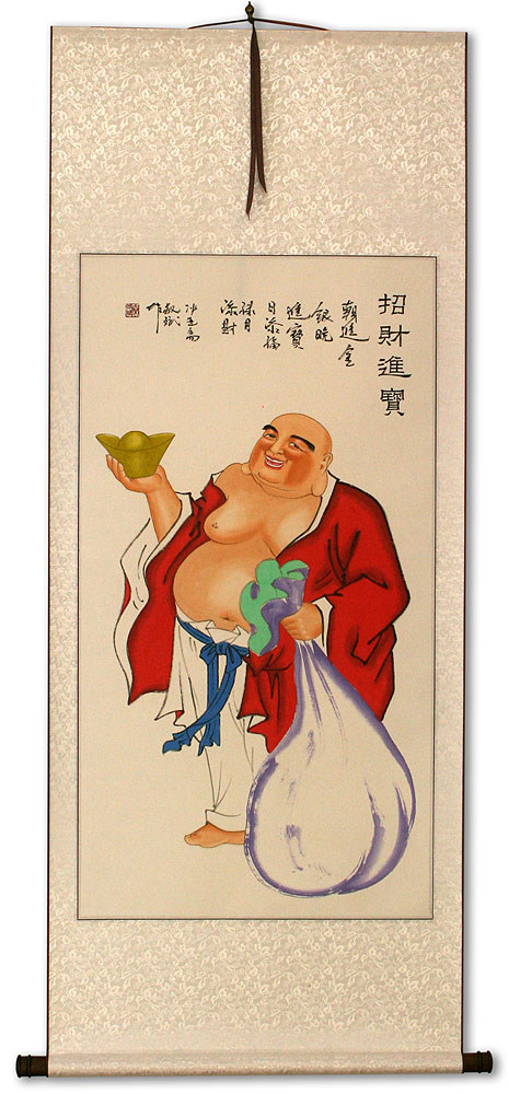 Happy Buddha Wall Scroll
