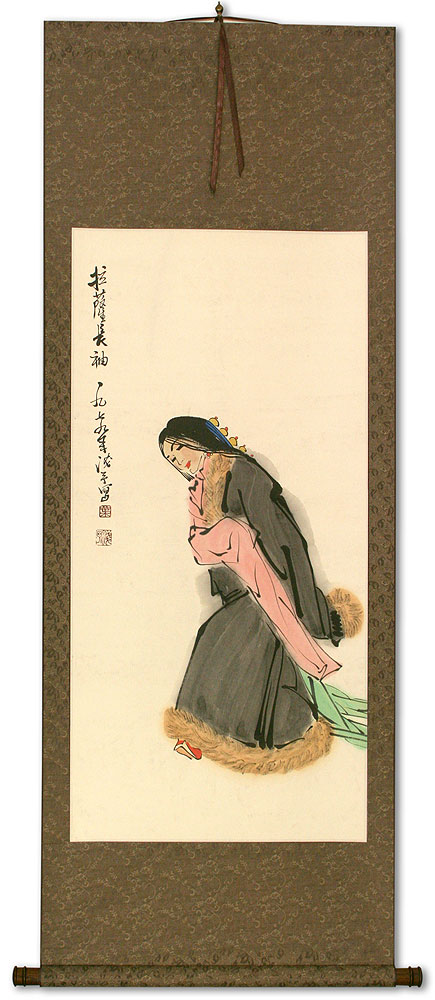 Dancing Girl Chinese Scroll