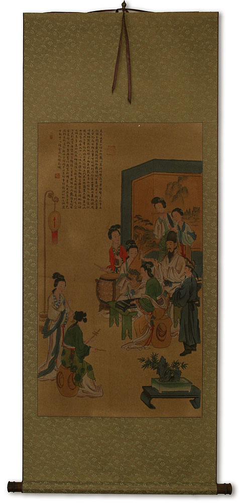 Musicians - Partial-Print Wall Scroll