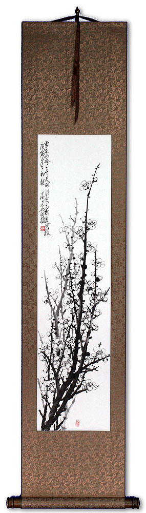 Traditional Chinese Plum Blossom Wall Scroll