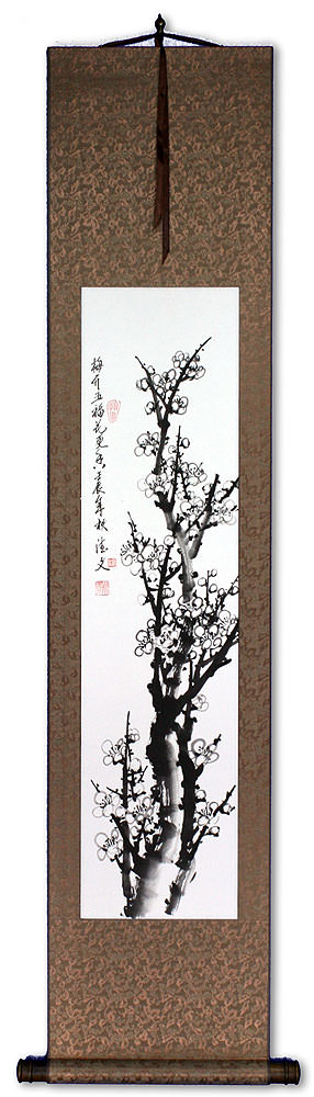 Blooming Plum Blossom - Fragrant Breeze - Wall Scroll