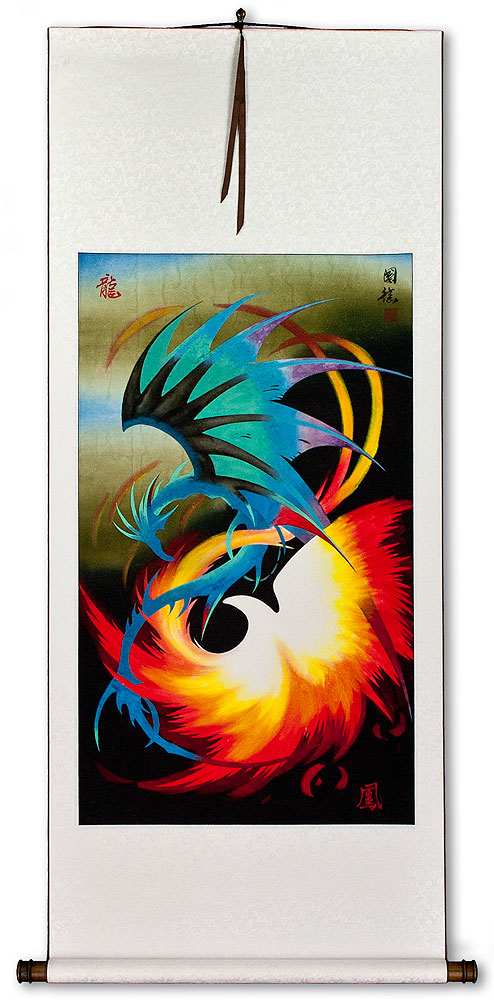 Dragon and Phoenix Wall Scroll