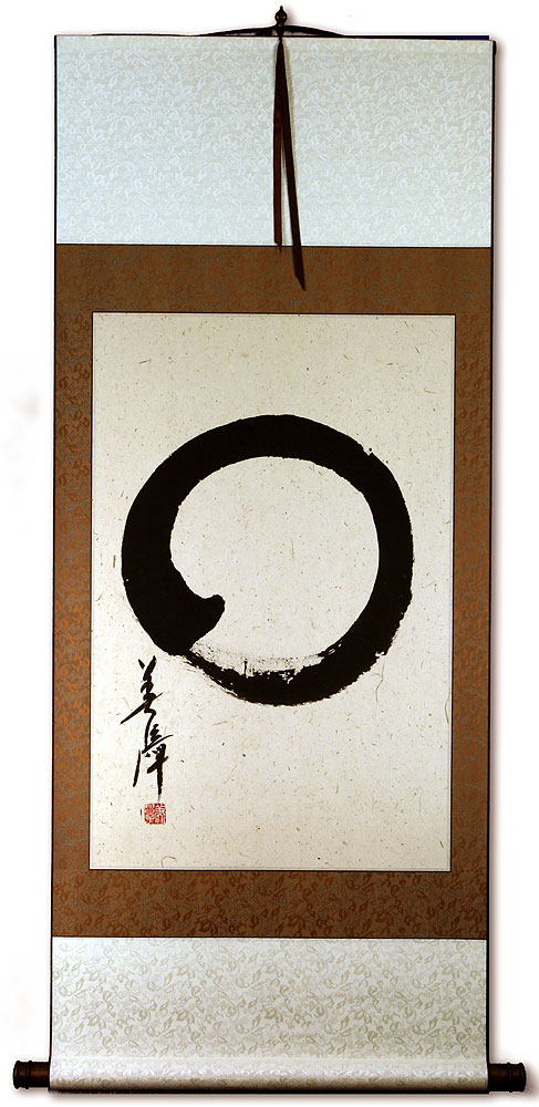 Japanese Enso Calligraphy Scroll