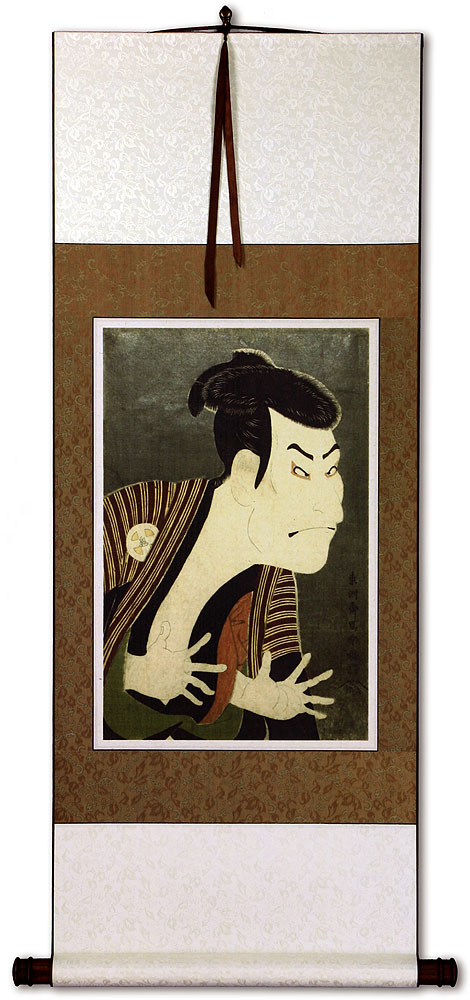 The Actor Otani Oniji as Edohei - Japanese Woodblock Print Repro - Wall Scroll