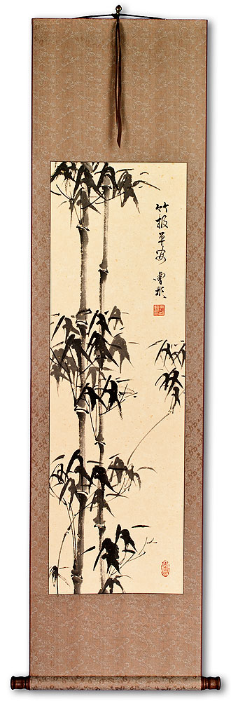 Chinese Bamboo Wall Scroll