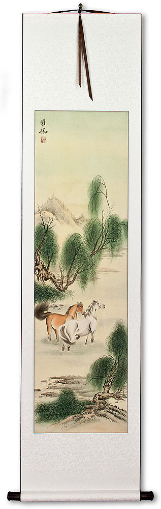 Horses Wall Scroll