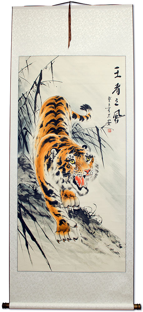 Huge Tiger Wall Scroll