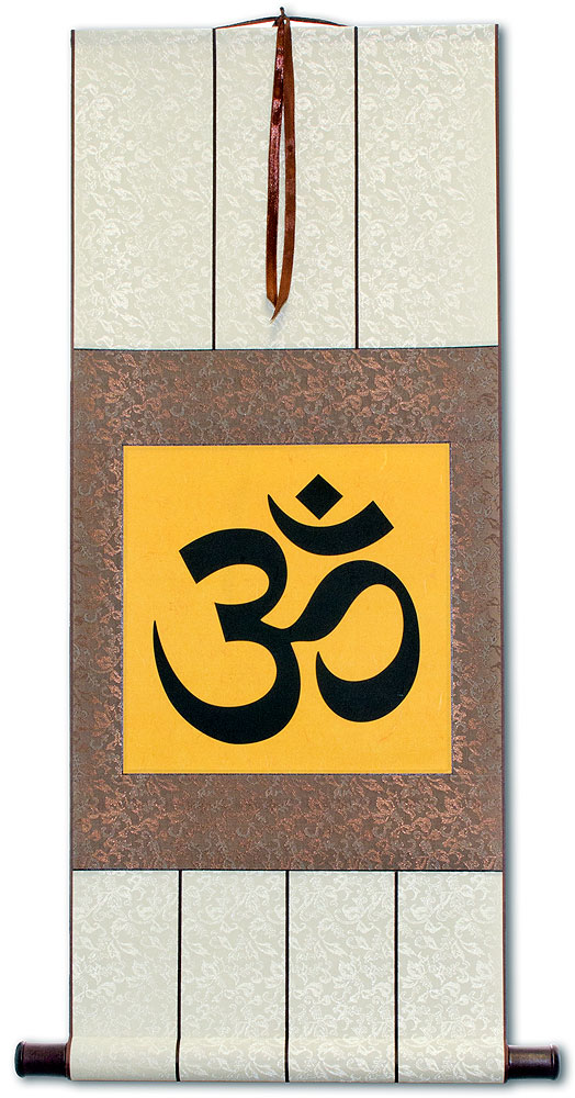 Om Symbol - Hindu / Buddhist Unryu Wall Scroll