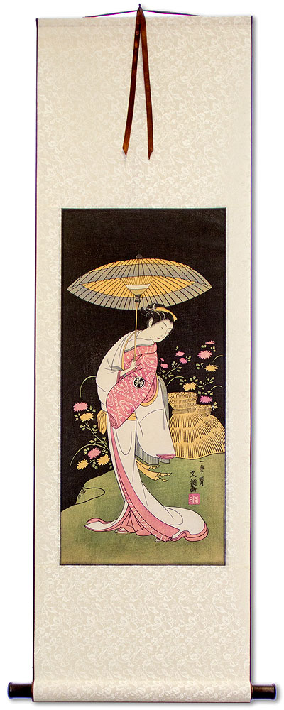 Actress Segawa Kikunojo - Japanese Woodblock Print Repro - Wall Scroll