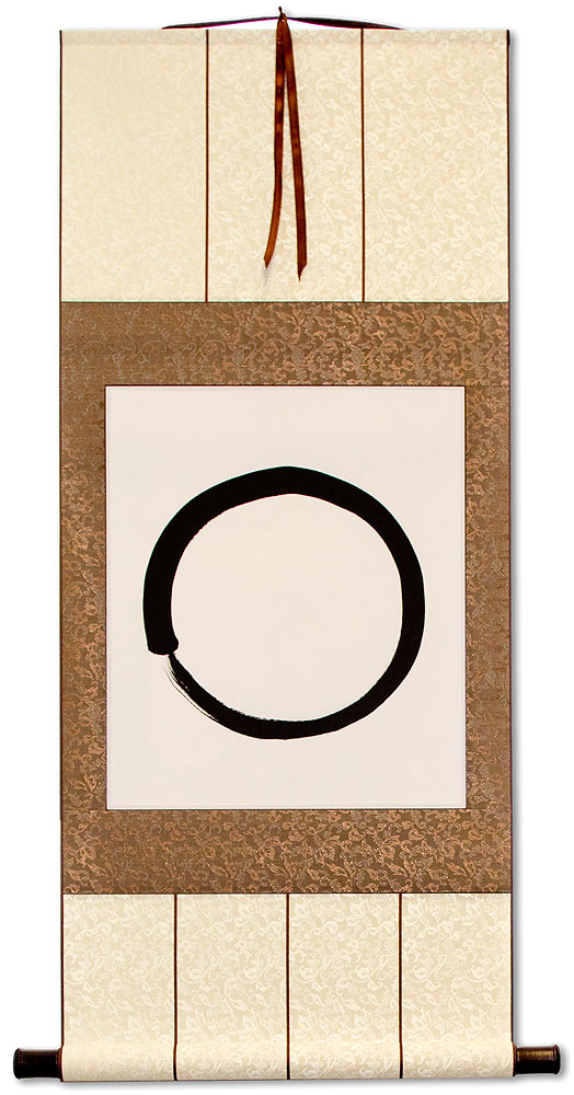 Enso - Buddhist Circle Calligraphy - Wall Scroll