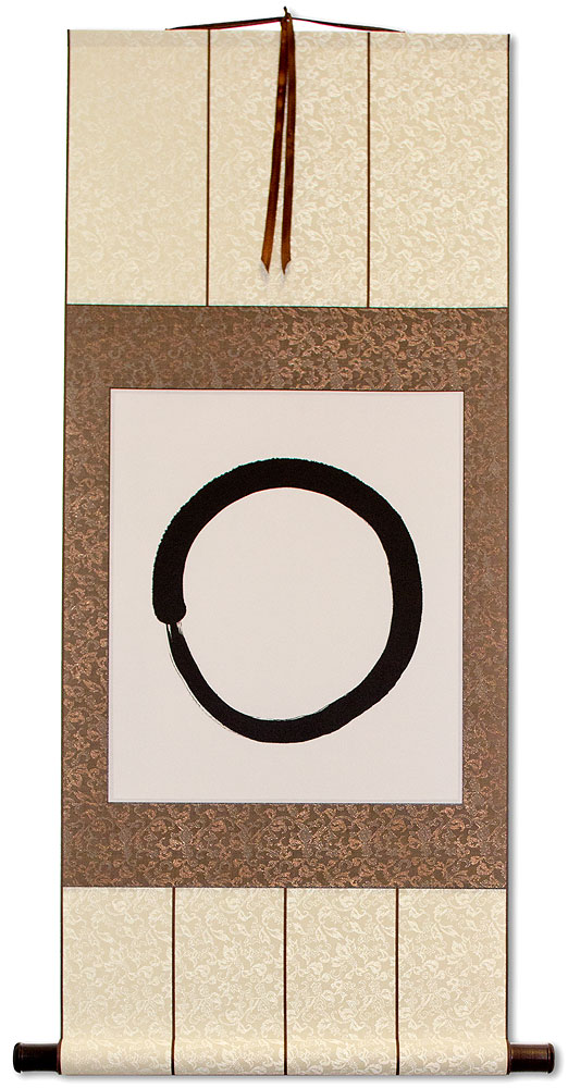 Enso - Buddhist Circle Calligraphy - Wall Scroll