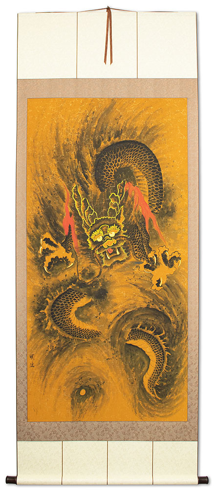 Flying Chinese Dragon - Extra-Large Chinese Scroll