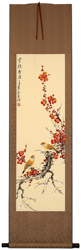 Fragrance of Snow - Chinese Bird and Flower Scroll