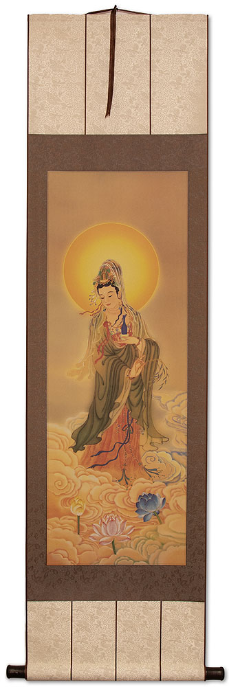 Avalokitesvara Guanyin Buddha Print - Wall Scroll