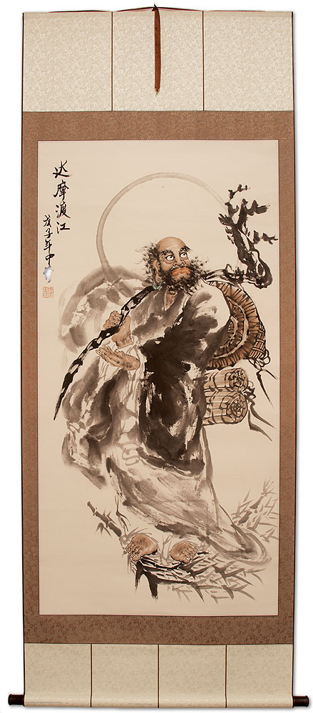 Da Mo / Bodhidharma / Buddha Crosses the River - Wall Scroll