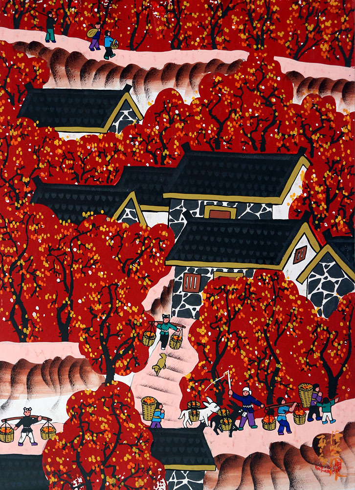 Jujubes - Chinese Folk Art Painting