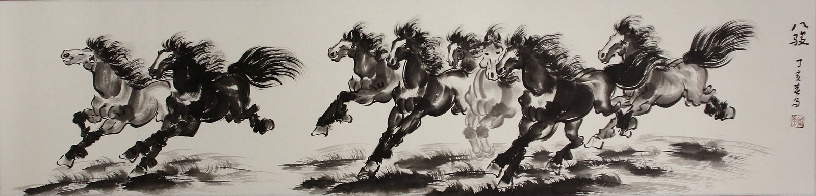 Eight Beauties - Chinese Horse Painting