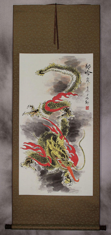 Dragon's Roar - Chinese Dragon Wall Scroll