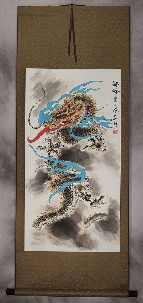 Dragon's Roar - Chinese Dragon Wall Scroll