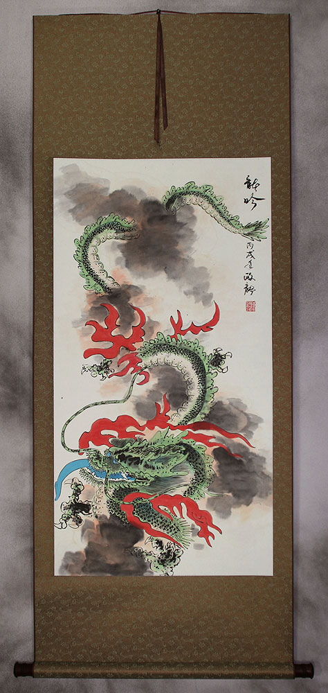 Roar of the Dragon - Chinese Dragon Wall Scroll