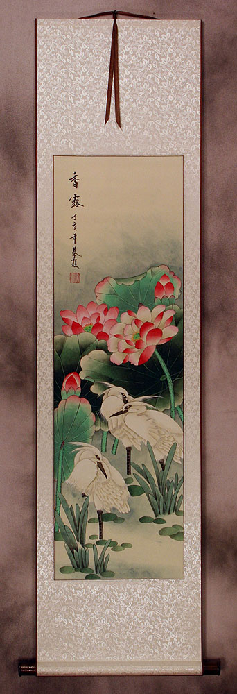 Fragrant Dew of the Lotus Pond Wall Scroll