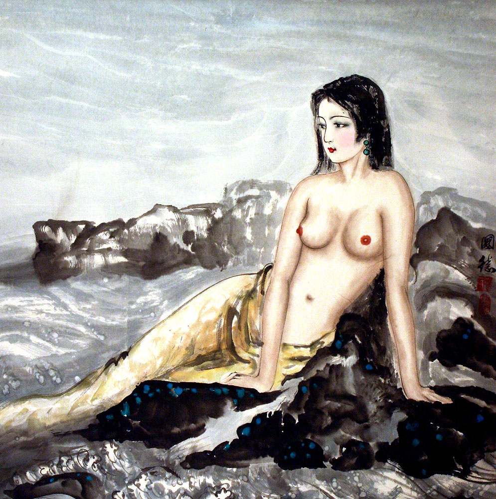 Asian Lady in Waiting Painting
