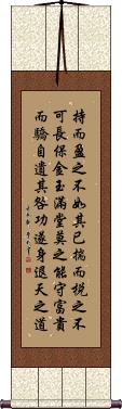 Daodejing / Tao Te Ching - Chapter 9 Scroll