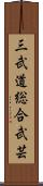 Three Martial Comprehensive Arts Scroll