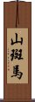 山斑馬 Scroll