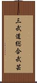 Three Martial Comprehensive Arts Scroll