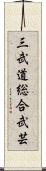 Three Martial Comprehensive Arts Scroll