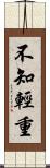 不知輕重 Scroll