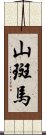 山斑馬 Scroll