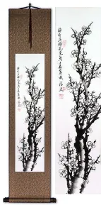 Blooming Plum Blossom - Fragrant Breeze - Wall Scroll