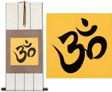Om Symbol<br>Hindu / Buddhist Unryu Wall Scroll