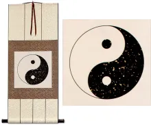 Yin Yang Symbol Wall Scroll