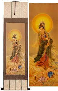Avalokitesvara Guanyin Buddha Print Wall Scroll