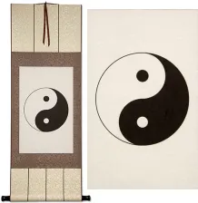Yin Yang Symbol Long Wall Scroll