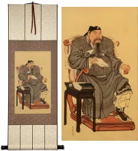 Tojinbutsu Watercolor Portrait of a Chinese Man Print Reproduction Wall Scroll
