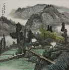 Village Home Landscape Asian Art