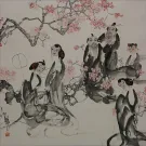 Jiang Feng's Gathering of the Nobles Abstract Asian Art